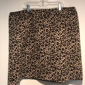 ‼️NWT Leopard Loft Zip-Up Skirt